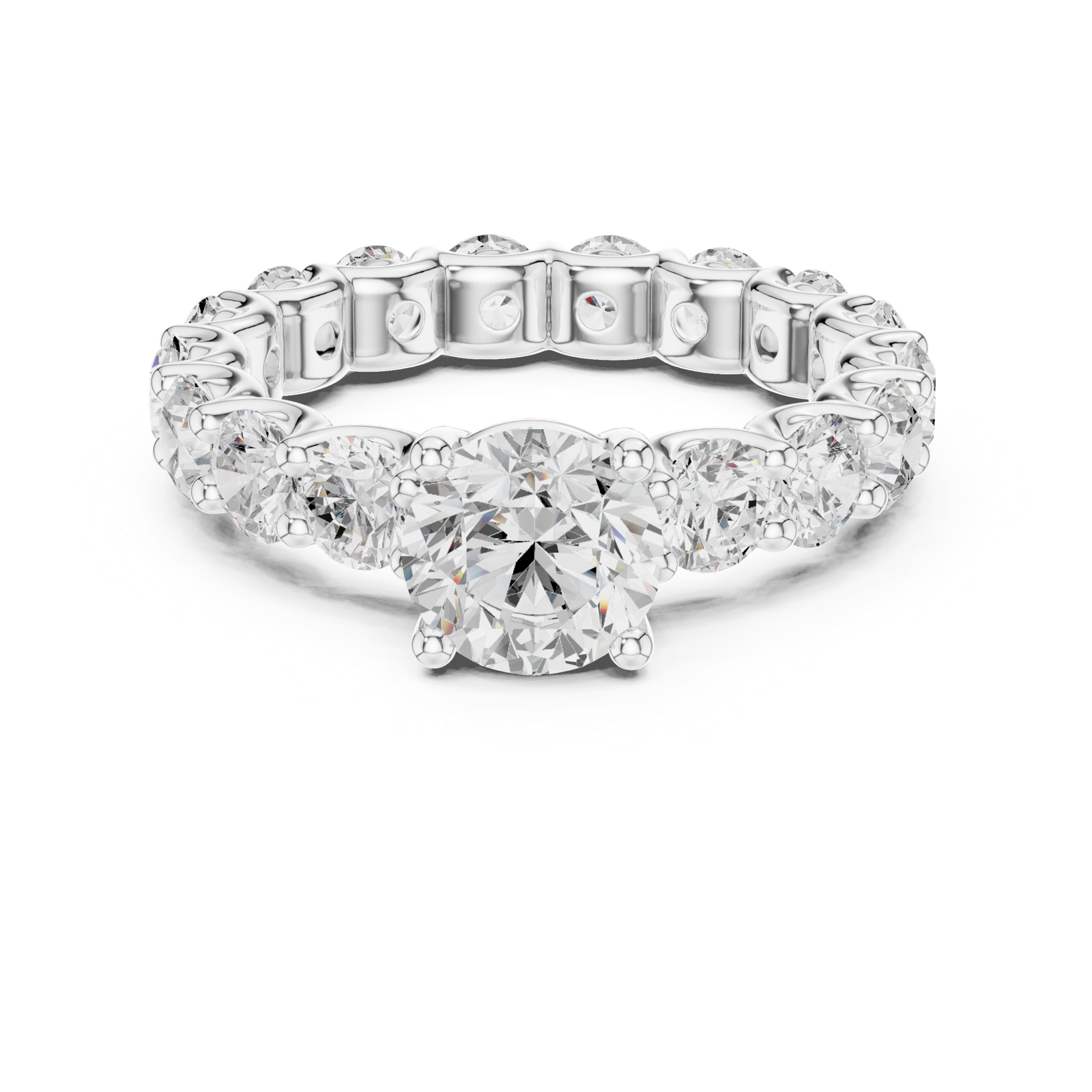 Gold Ring DDLR-656, White Gold, view 4