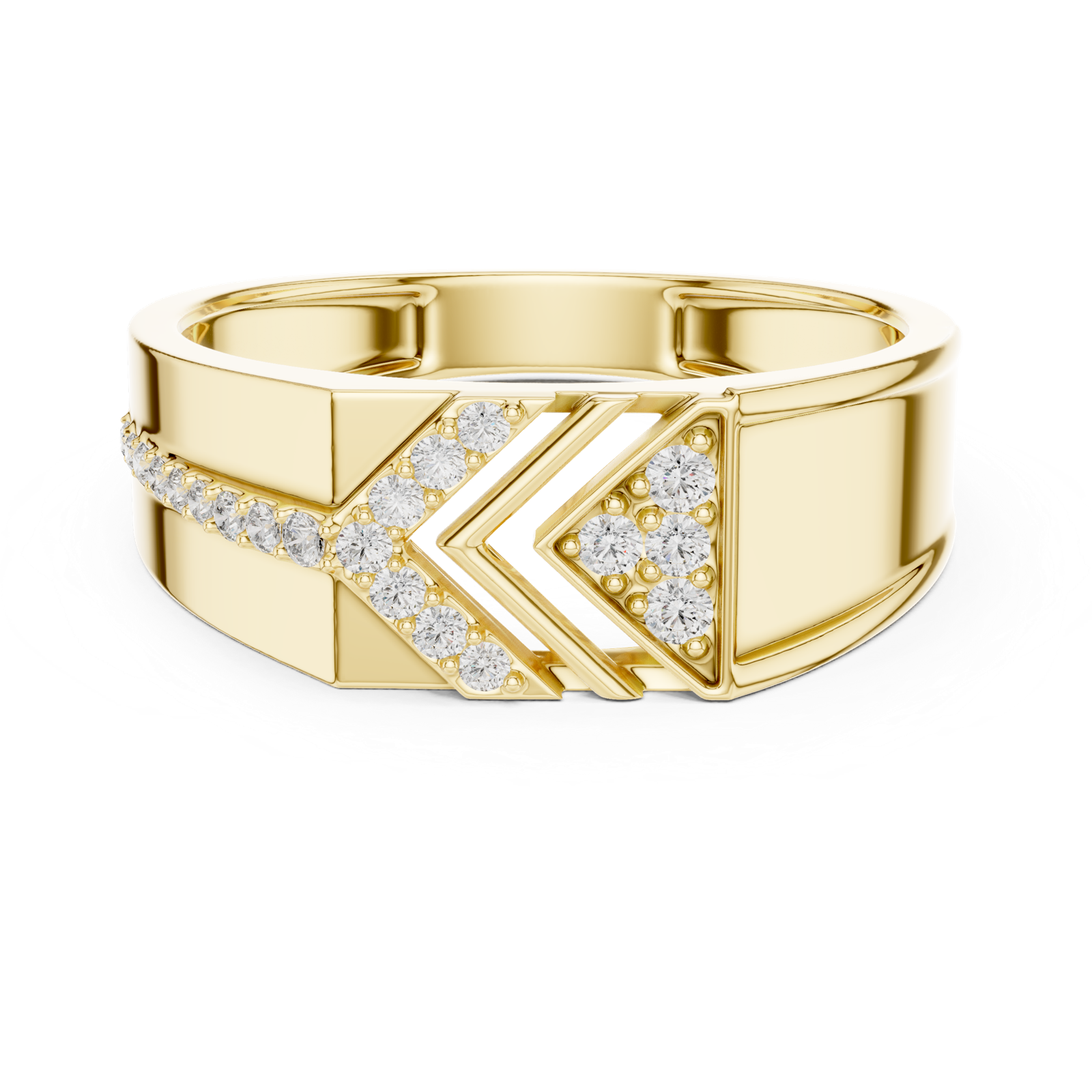 Gold Ring LR-01 (26), Yellow Gold, view 4