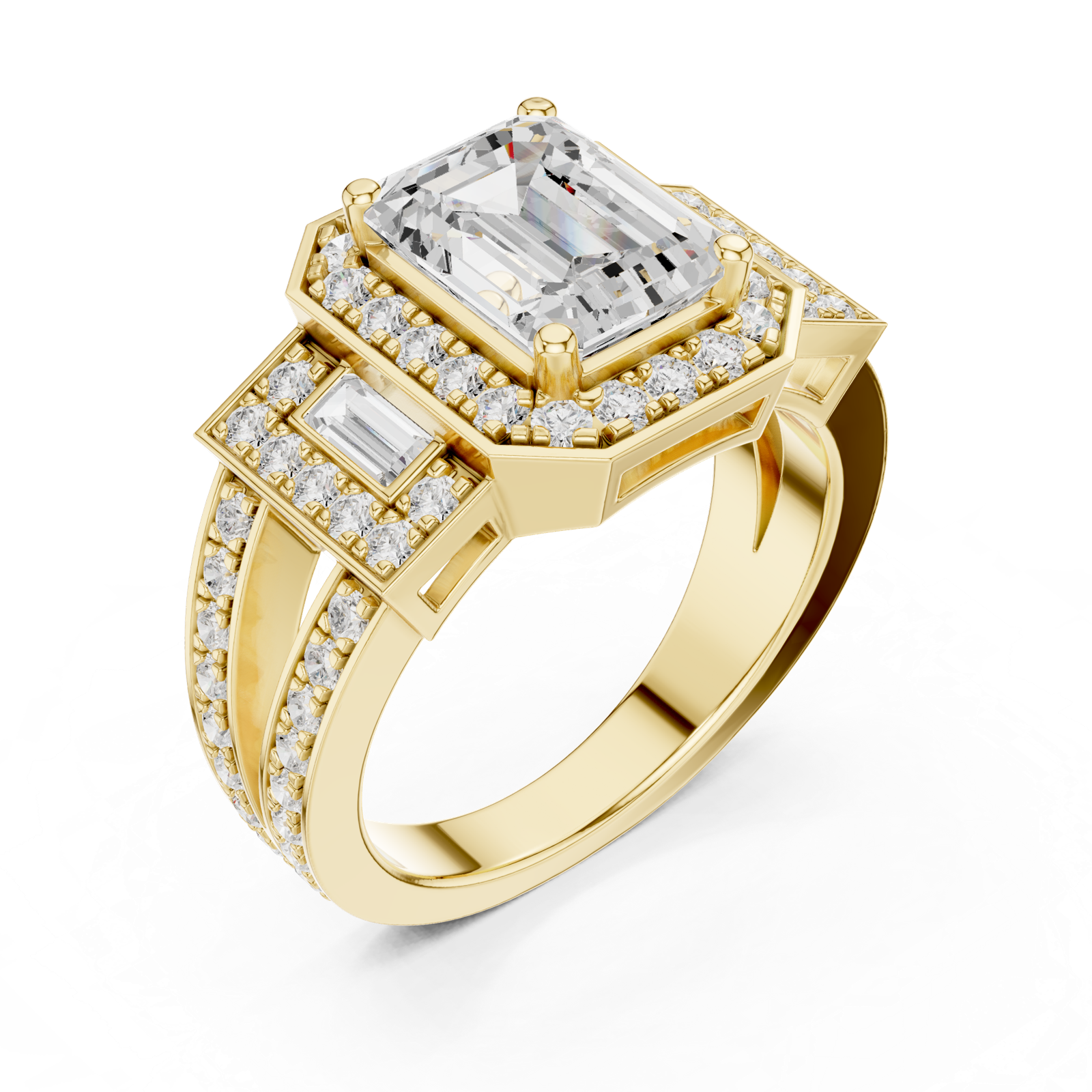 Gold Ring DDLR-266, Yellow Gold, view 2
