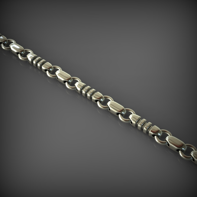 14K Solid Gold Men's Two-Tone Figaro Chain Necklace, Yellow Gold