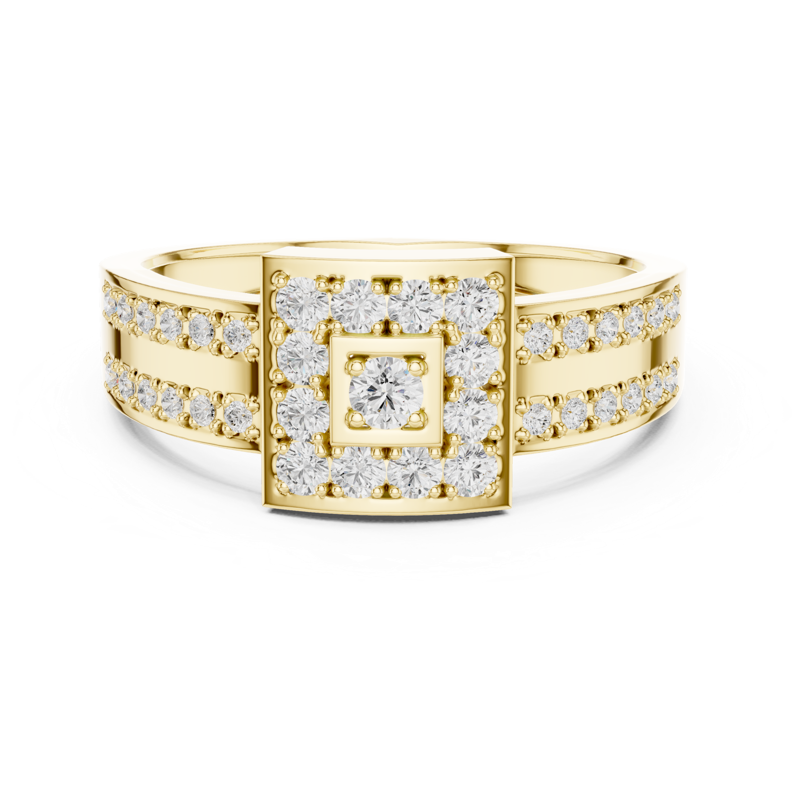 Gold Ring DDLR-806, Yellow Gold, view 4