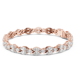 14K Solid Gold Lab Diamond Bracelet, Rose Gold, view 1