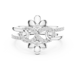Gold Ring LR-01 (80), White Gold, view 4