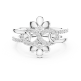 Gold Ring LR-01 (80), White Gold, view 4
