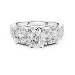 Gold Ring DDLR-716, White Gold, view 4