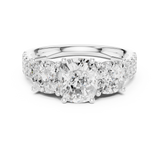Gold Ring DDLR-716, White Gold, view 4