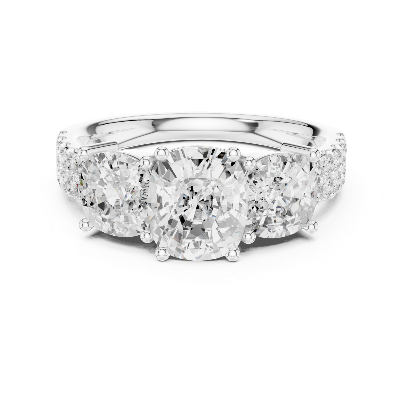 Gold Ring DDLR-716, White Gold, view 4