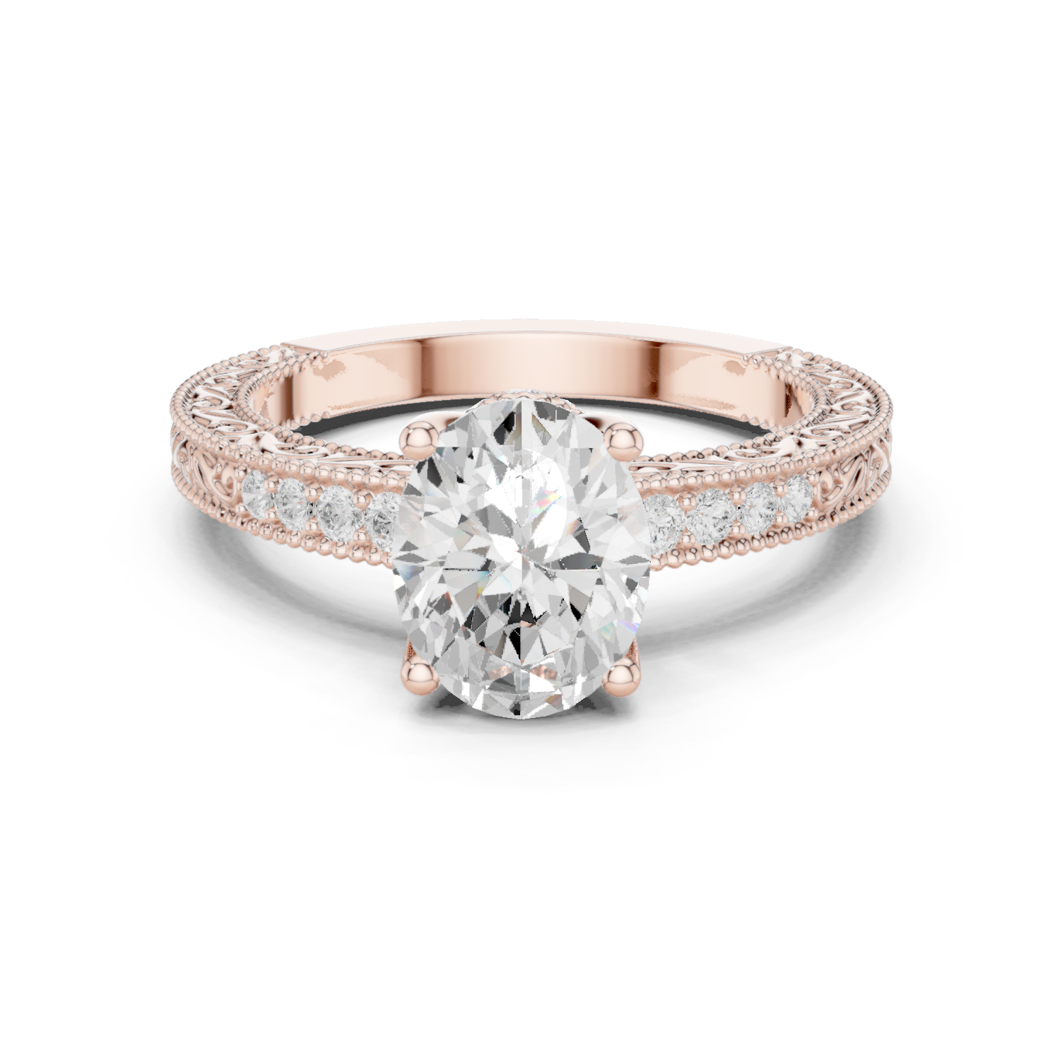 Gold Ring DDLR-893, Rose Gold