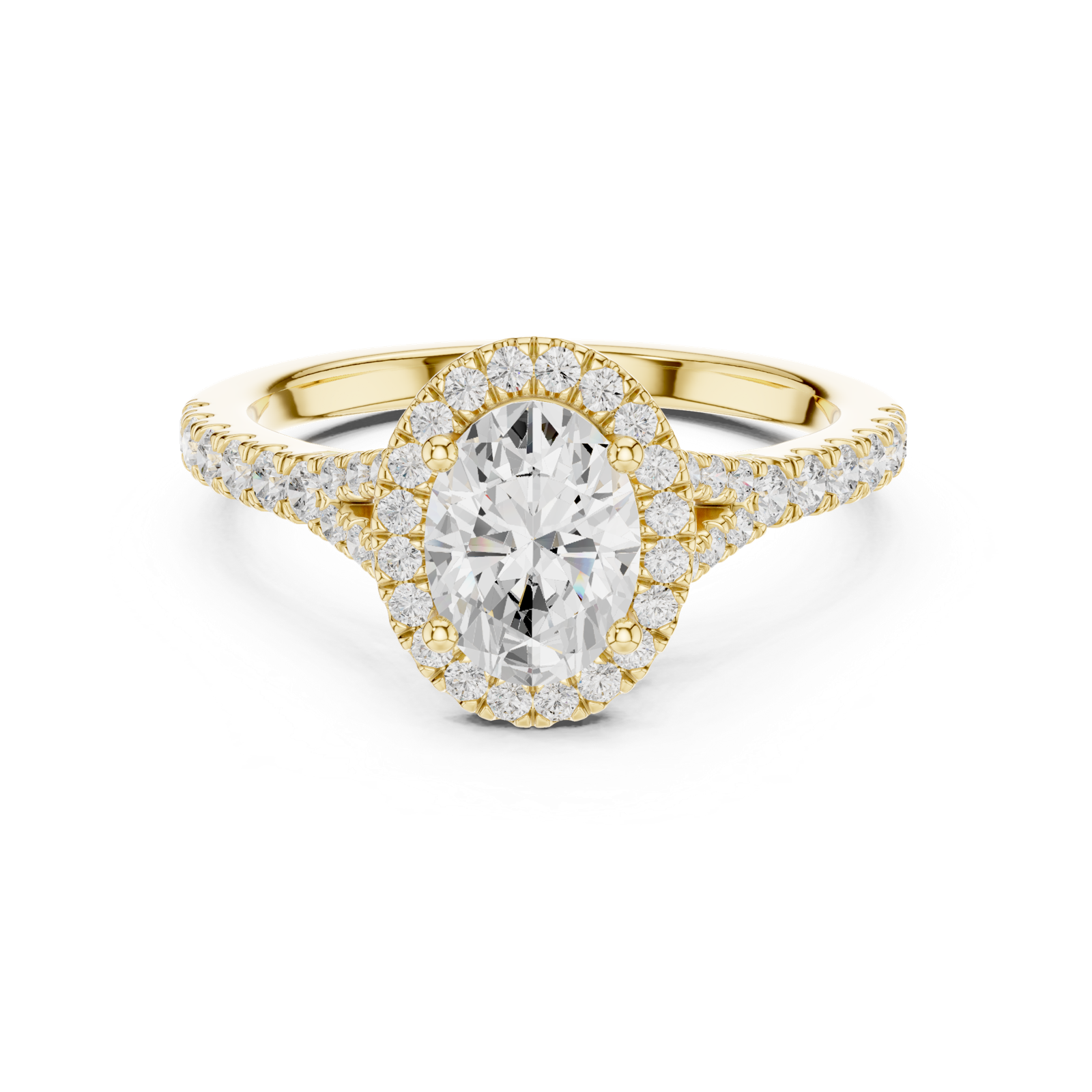 Gold Ring DDLR-910, Yellow Gold, view 4