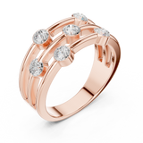 Gold Ring DDLR-464, Rose Gold, view 2