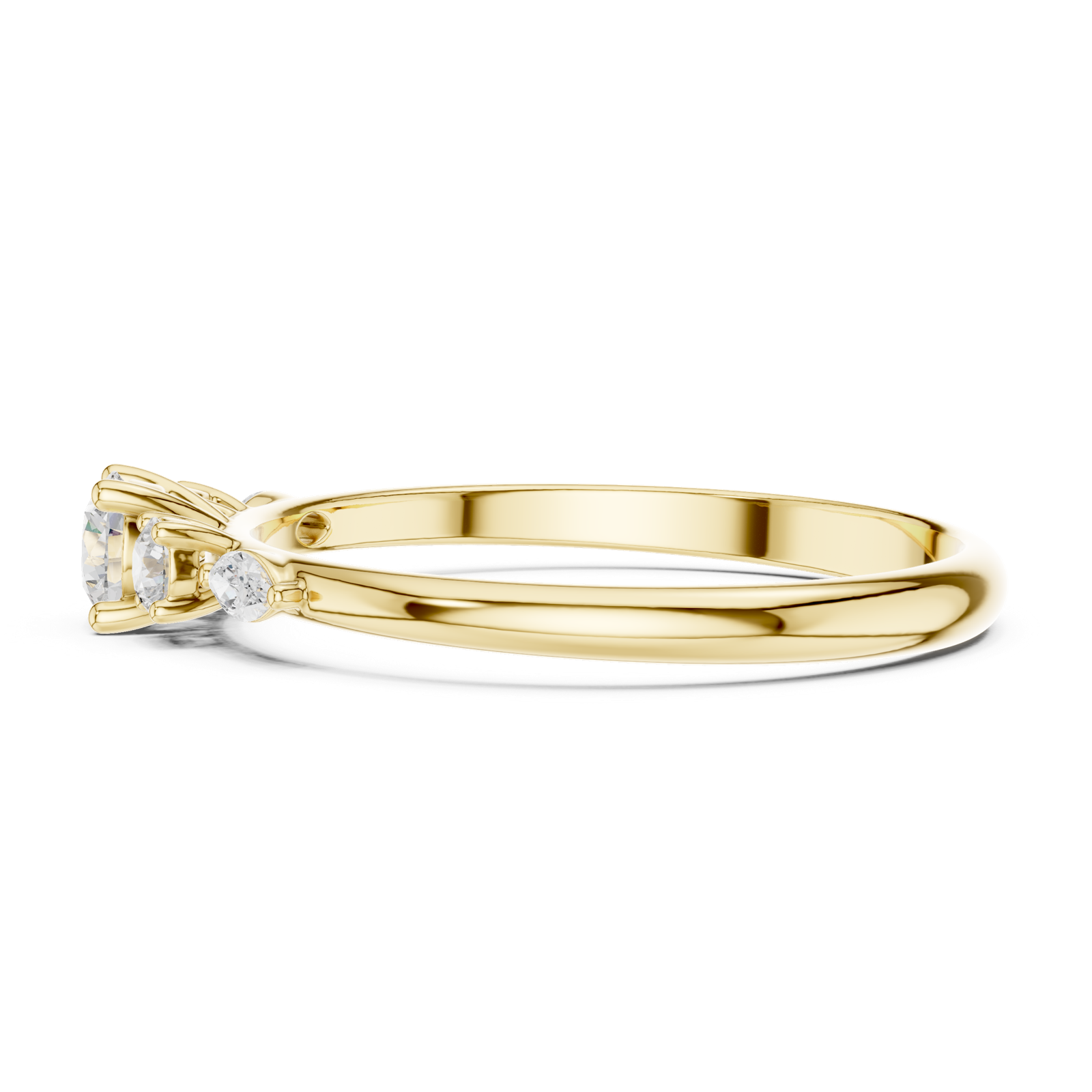 Gold Ring HLR-89, Yellow Gold, view 3
