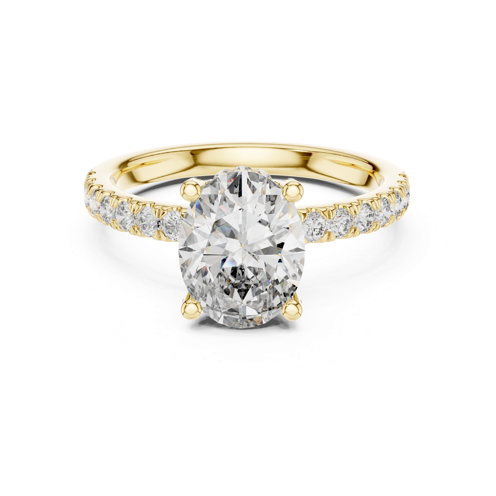 Gold Ring DDLR-161, Yellow Gold, view 4
