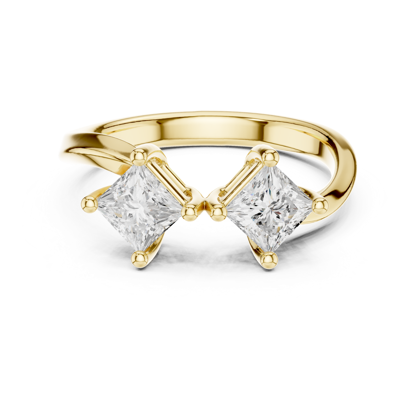 Gold Ring DDLR-489, Yellow Gold, view 4
