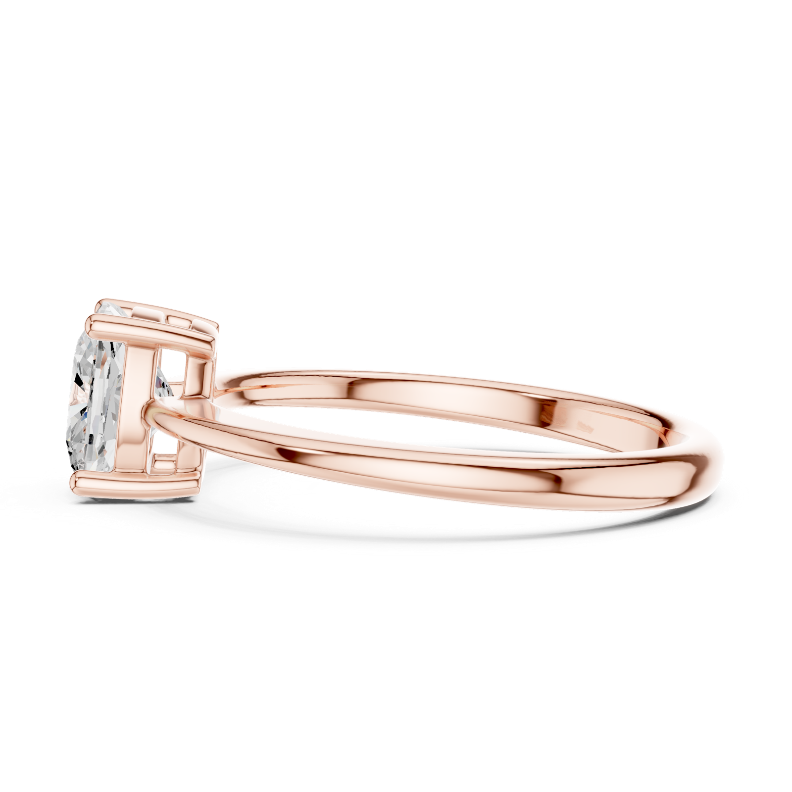 Gold Ring DDLR-501, Rose Gold, view 3