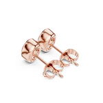 Gold Jewelry DDER-001, Oval center stone, Rose Gold, view 2