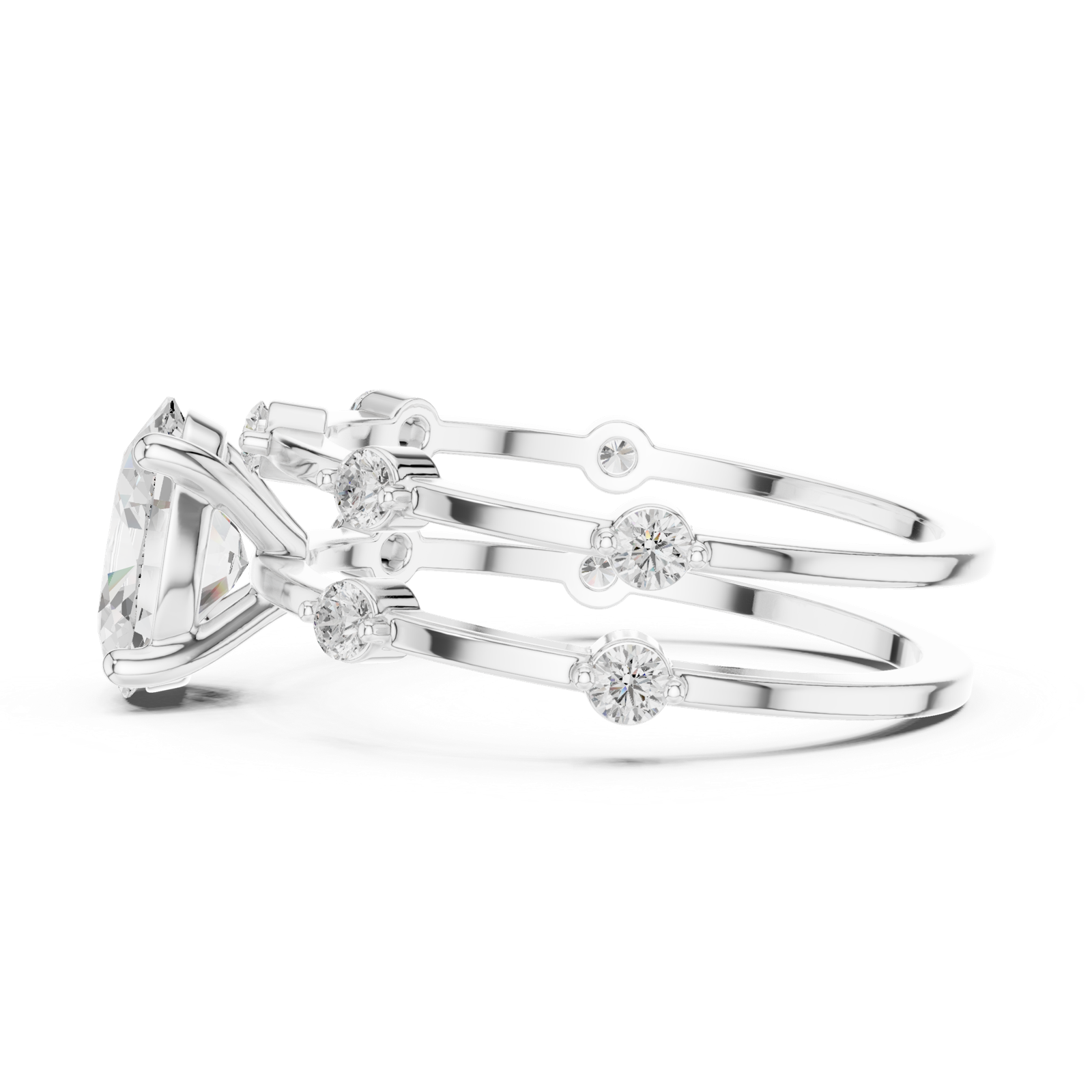 Gold Ring SBWR(24), White Gold, view 3