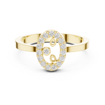 Gold Ring R28, Yellow Gold, view 4
