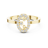 Gold Ring R28, Yellow Gold, view 4