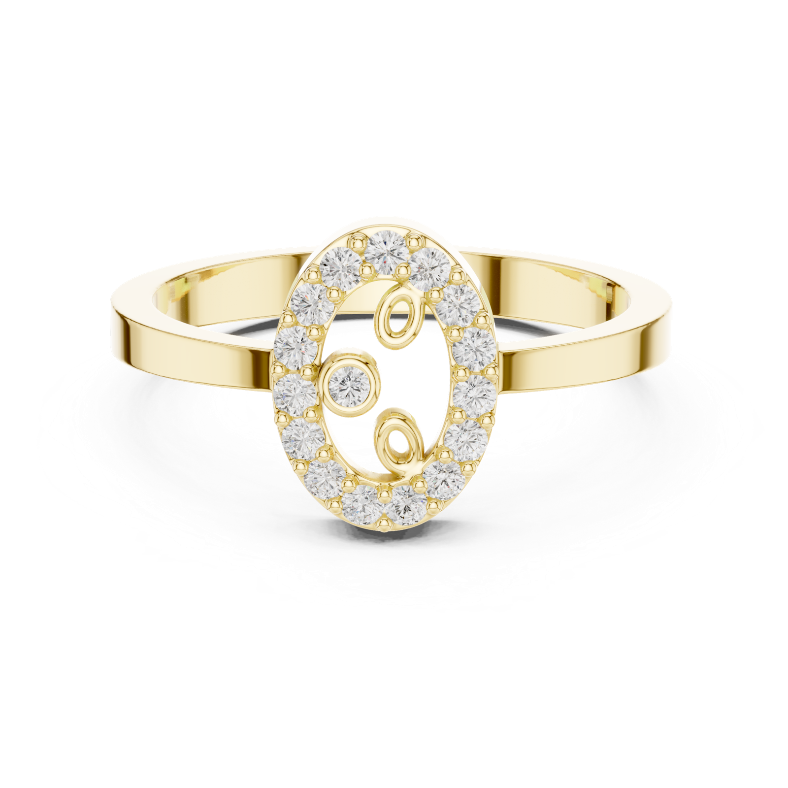 Gold Ring R28, Yellow Gold, view 4