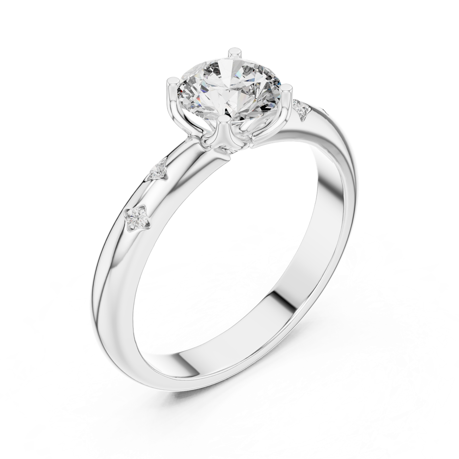 Gold Ring L03-1180, White Gold, view 2