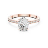 Gold Ring DDLR-1061, Rose Gold, view 4