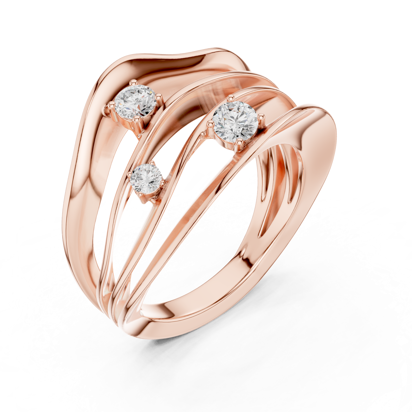 Gold Ring SBWR(64), Rose Gold, view 2