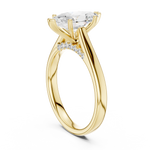 Gold Jewelry, Marquise center stone, Yellow Gold, view 1