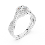 Gold Ring LR-0301, White Gold, view 2