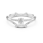 Gold Ring DDLR-843, White Gold, view 4