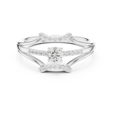 Gold Ring DDLR-843, White Gold, view 4