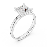 Gold Jewelry L36-10, Princess center stone, White Gold, view 2
