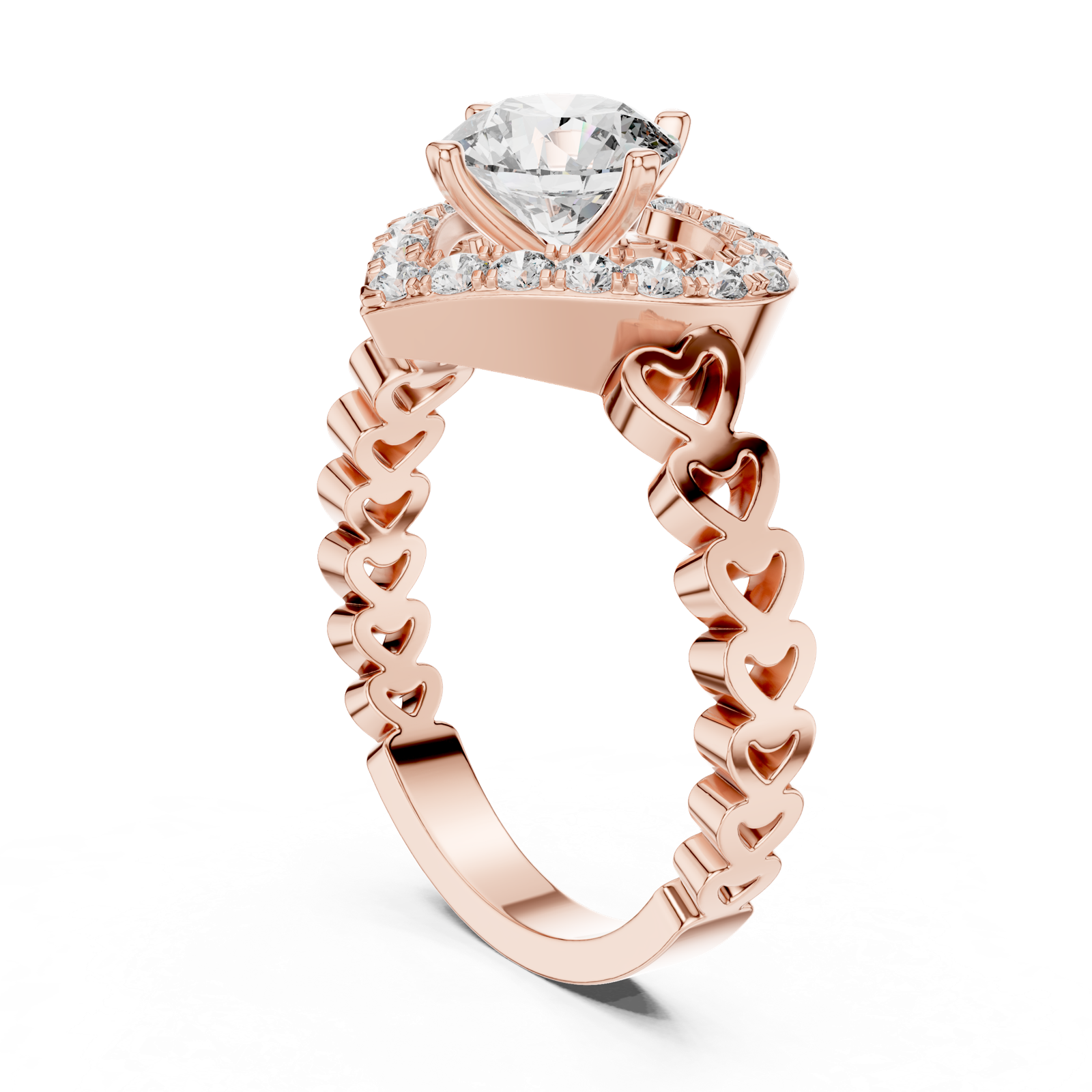 Gold Ring LR-0095, Rose Gold, view 1