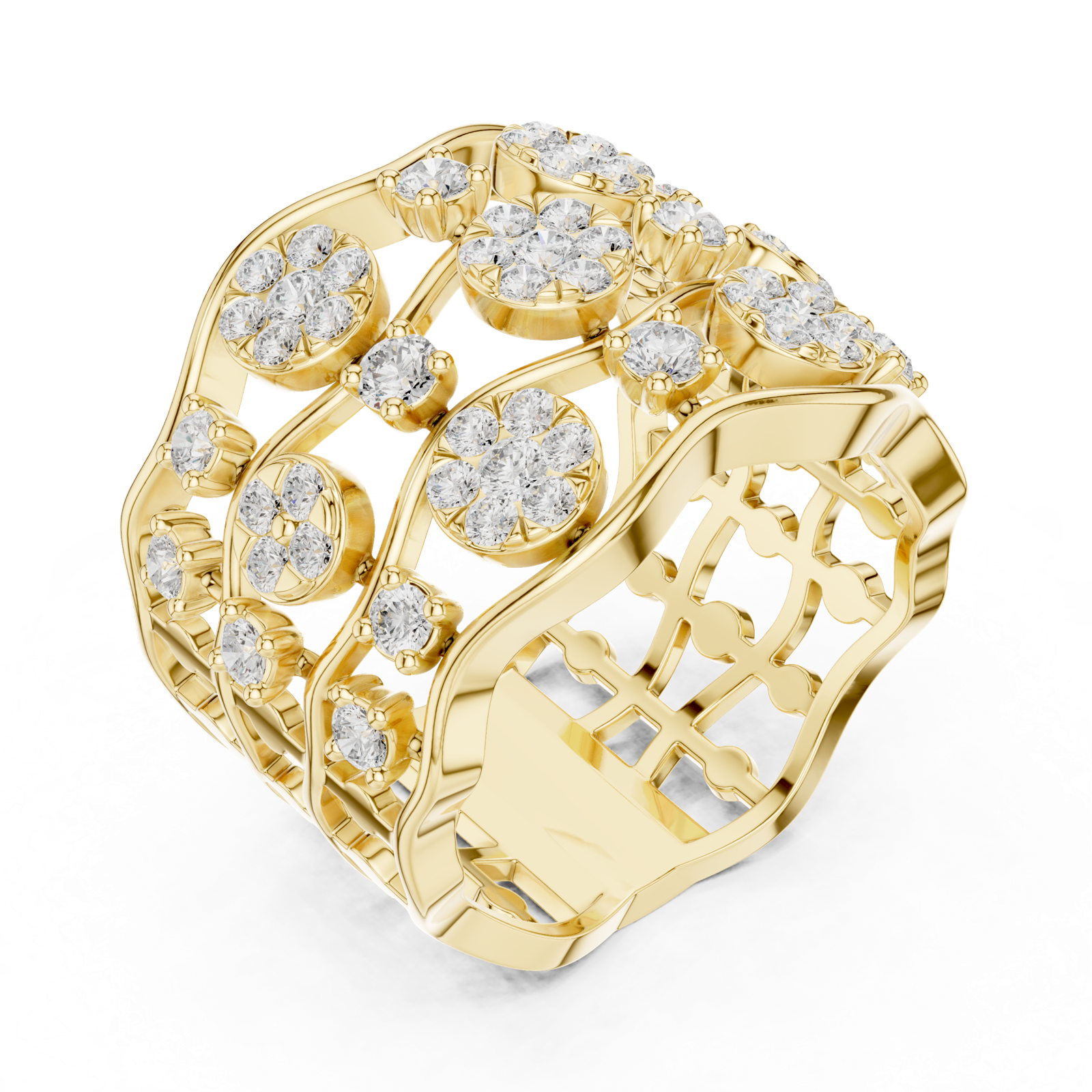Gold Ring DDLR-813, Yellow Gold, view 2