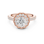Gold Ring DDLR-665, Rose Gold, view 4