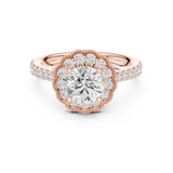 Gold Ring DDLR-665, Rose Gold, view 4