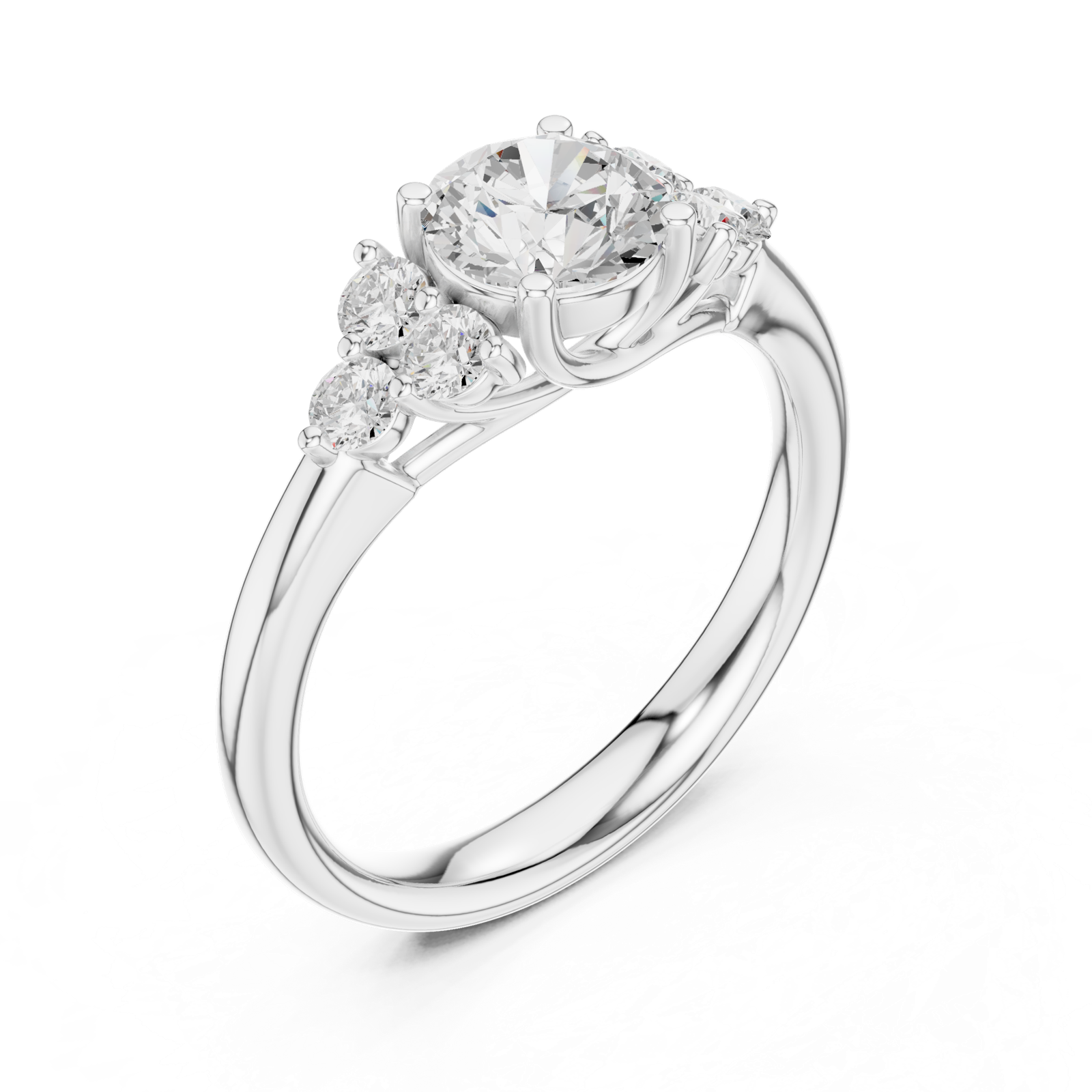 Gold Ring DDLR-678, White Gold, view 2