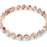 14K Solid Gold Lab Diamond Bracelet, Rose Gold, view 2