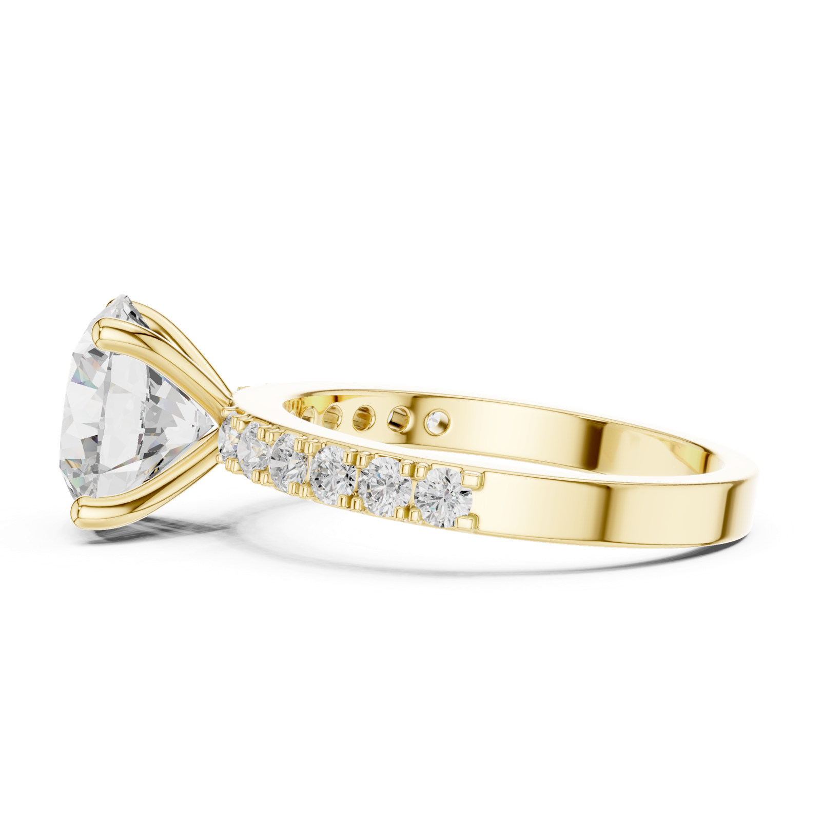 Gold Ring DDLR-750, Yellow Gold, view 3