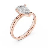 Gold Jewelry L36-10, Pear center stone, Rose Gold, view 2