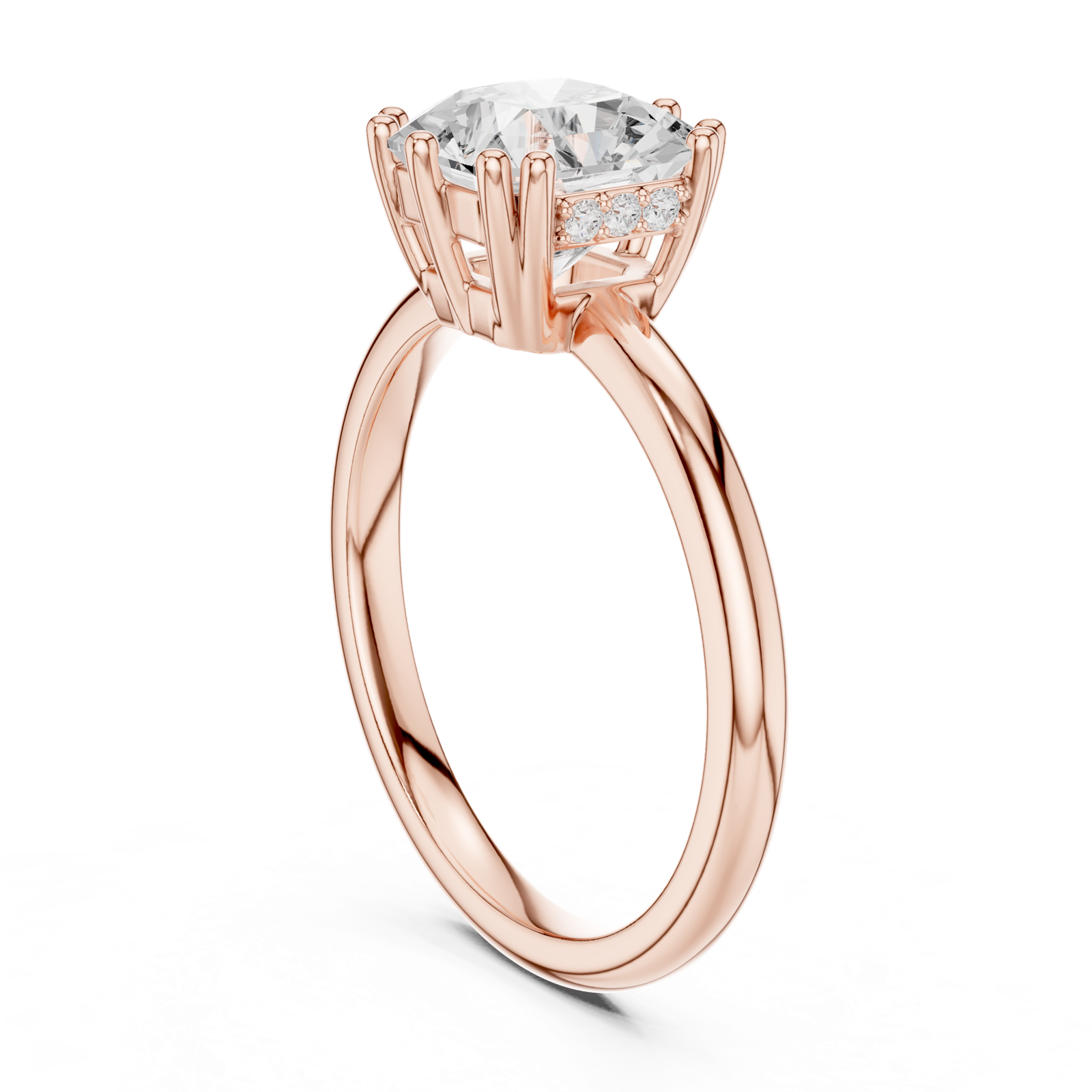 Gold Ring DDLR-254, Rose Gold, view 1