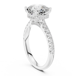 14K Solid Gold Lab Diamond Solitaire Ring, White Gold, view 1
