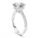14K Solid Gold Lab Diamond Solitaire Ring, White Gold, view 1