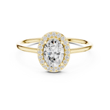Gold Ring HLR-203, Yellow Gold, view 4