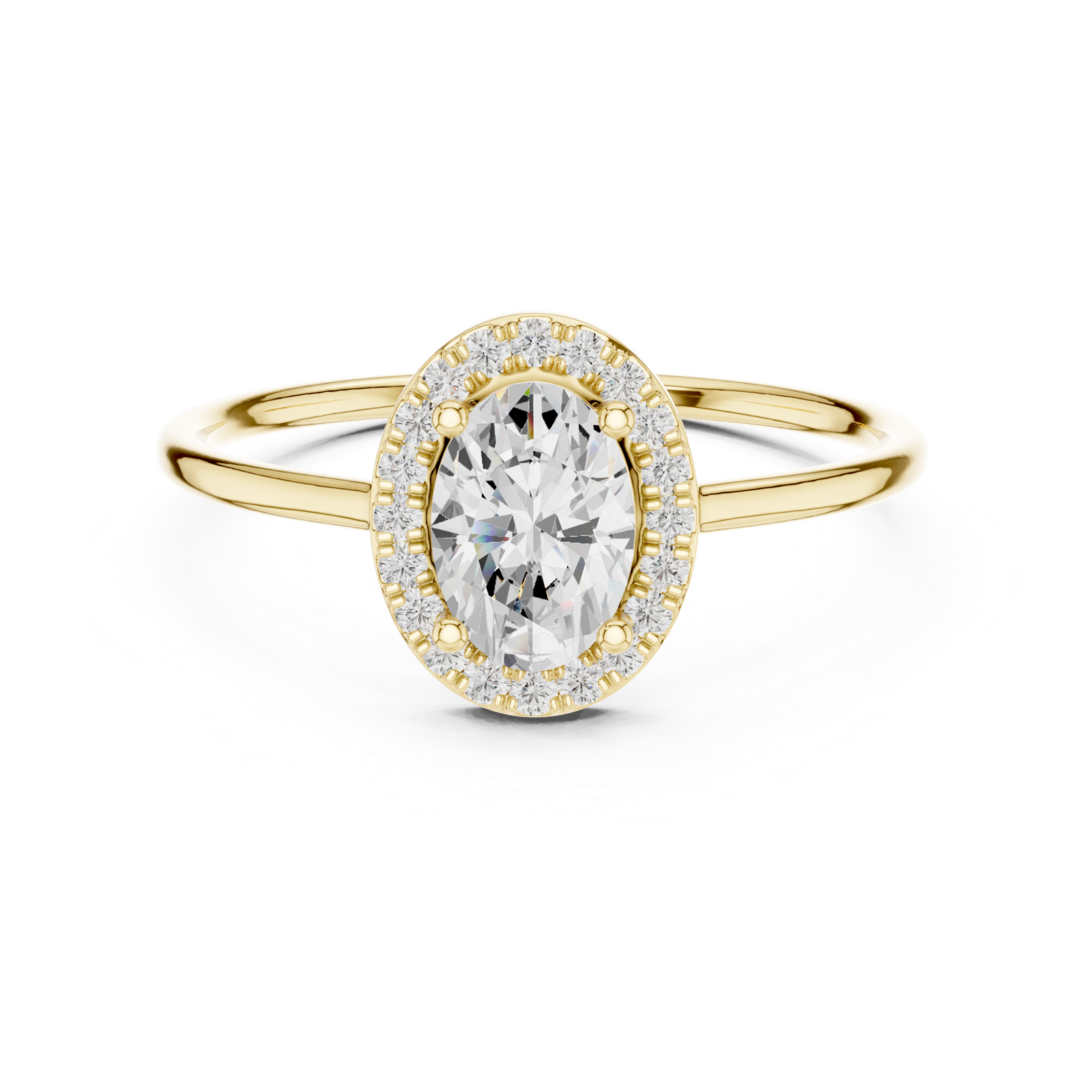 Gold Ring HLR-203, Yellow Gold, view 4