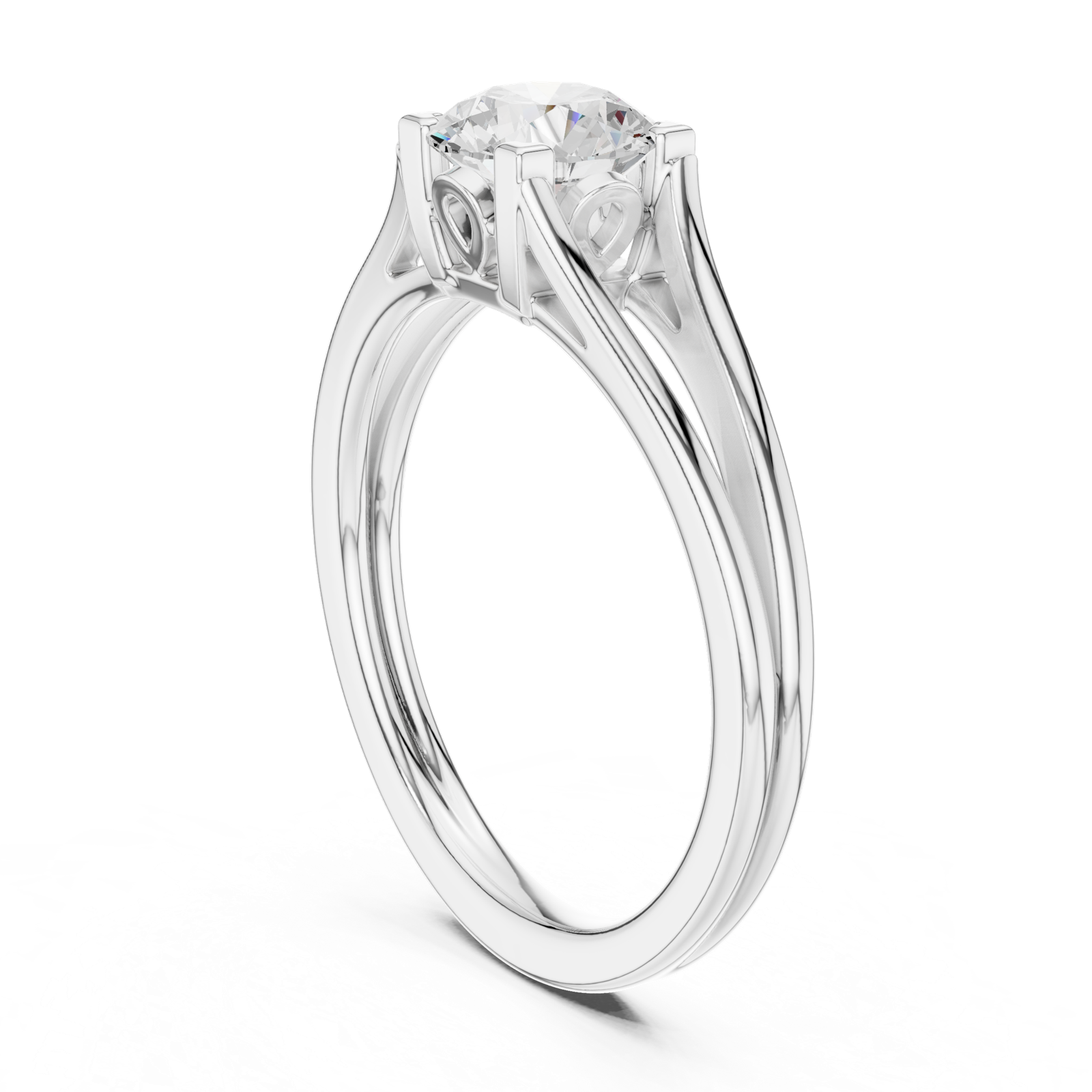 Gold Ring DDLR-544, White Gold, view 1