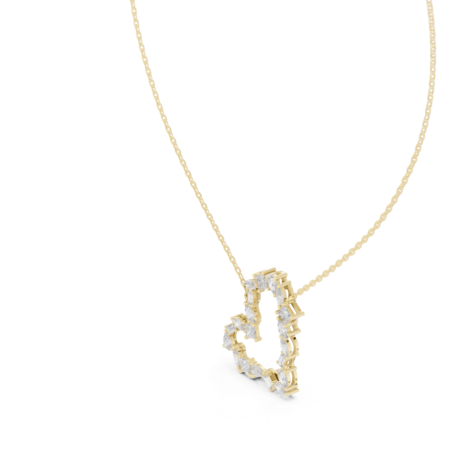 Gold Pendant GPD-0008, Yellow Gold, view 2