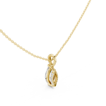 Gold Jewelry DDPO-009, Marquise center stone, Yellow Gold, view 2
