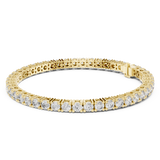 14K Solid Gold Lab Diamond Bracelet, Yellow Gold, view 1