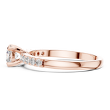 Gold Ring HLR-111, Rose Gold, view 3
