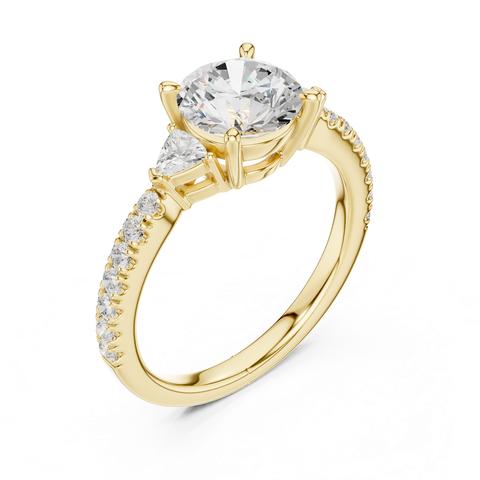 Gold Ring DDLR-897, Yellow Gold, view 2